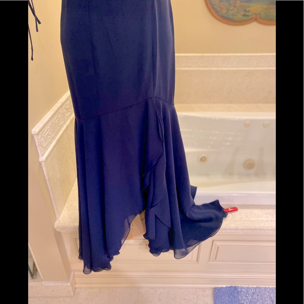Classic Brand New After Six Navy Strapless Dress beautiful sexy bottom - Picture 12 of 14